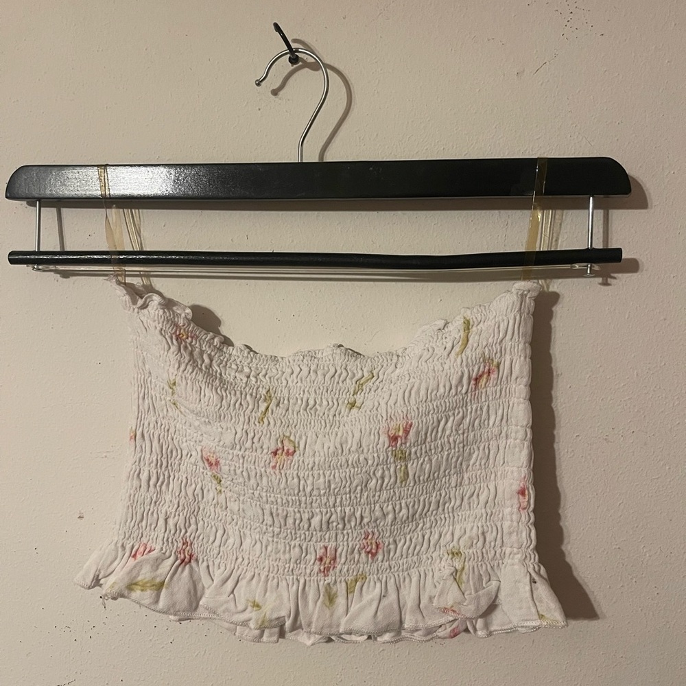 Floral Ruffle Smocked Tube Top - Picture 2 of 2